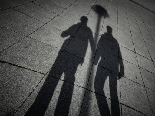 two men's shadow