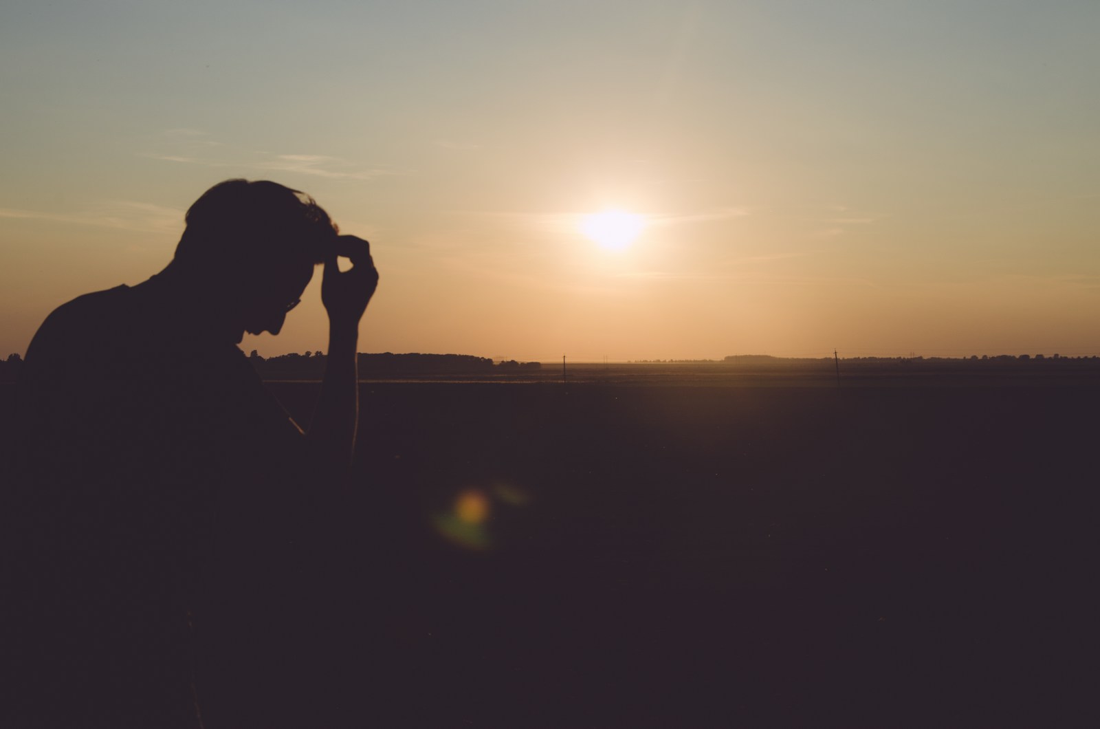 silhouette of man during daytime